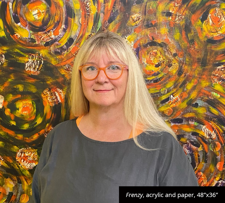 denise hoff on her macbook